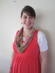 My daughter Julianna is expecting! A scarf is a great way to dress up maternity outfits.